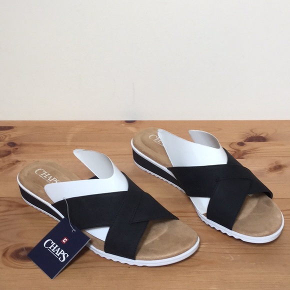 NWT SALE🎉Chaps BlackFauxSplitSuede CushionComfort - Picture 2 of 4